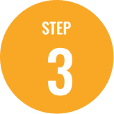 Orange circle with "Step 3" text.