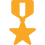 Orange star with exclamation mark above it.