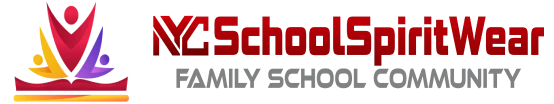 NYC School Spirit Wear logo and text.
